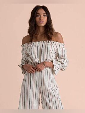 Billabong x Sincerely Jules, Off-Shoulder Striped Top